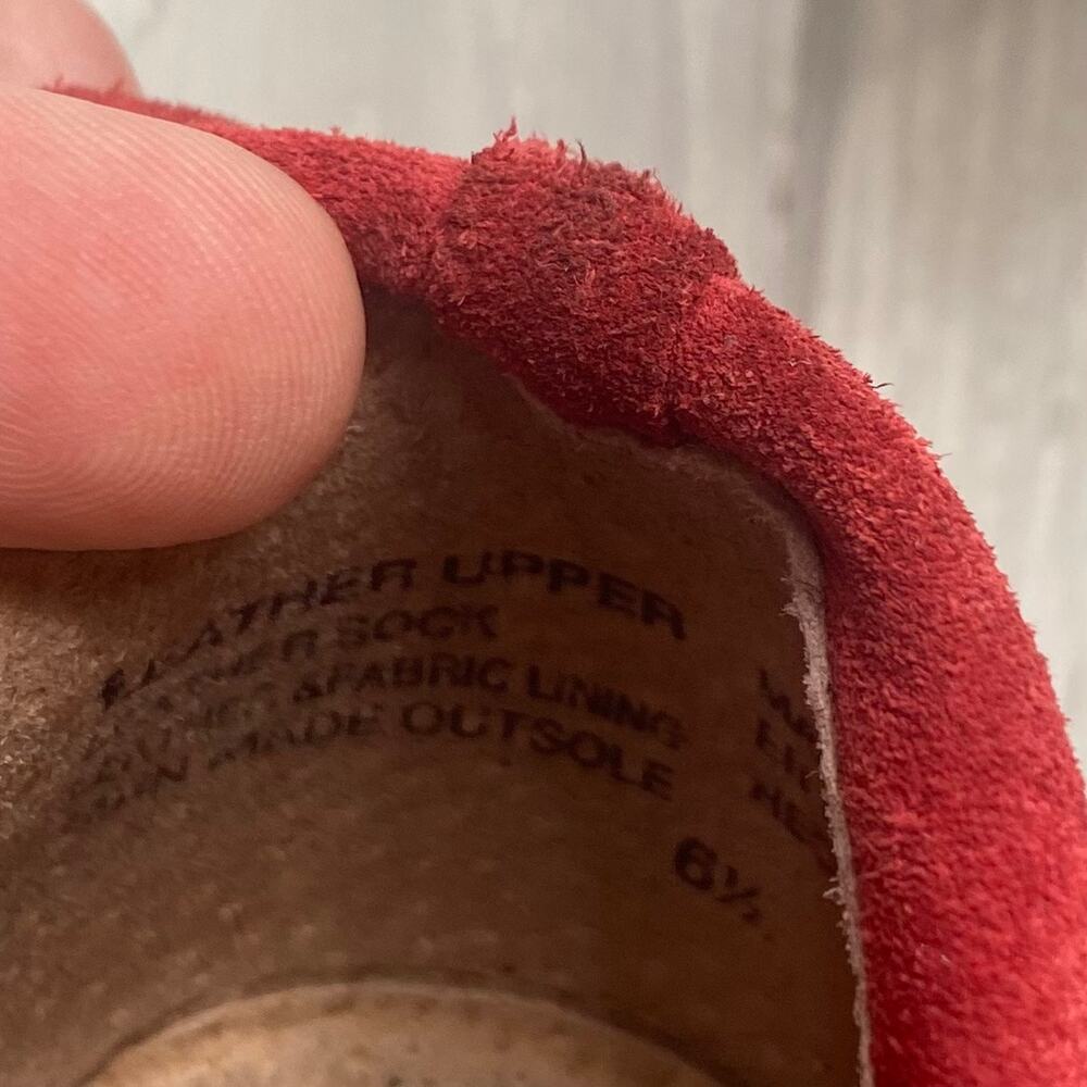Seychelles Red Score Suede Booties Size 6.5 - Picture 4 of 11
